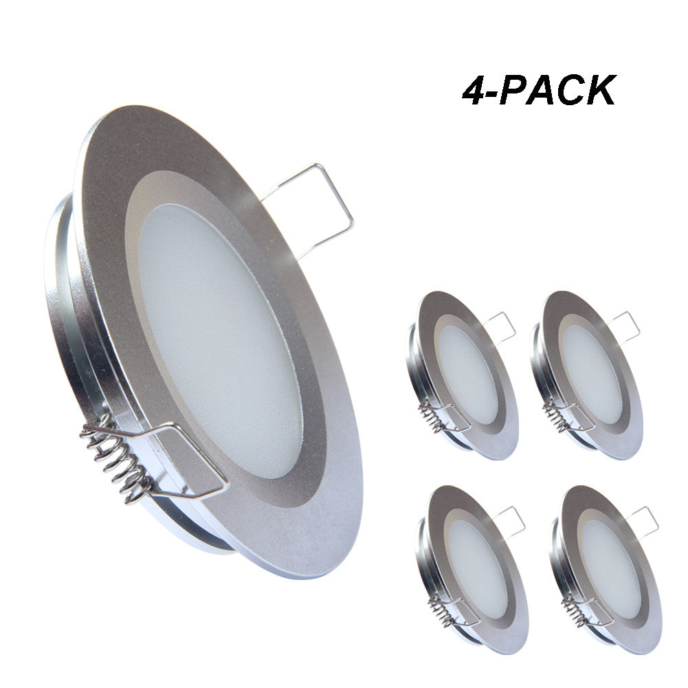 12V LED Puck Light RV Boat Led Recessed Ceiling Light 4 Pieces - Super Slim Full Aluminum
