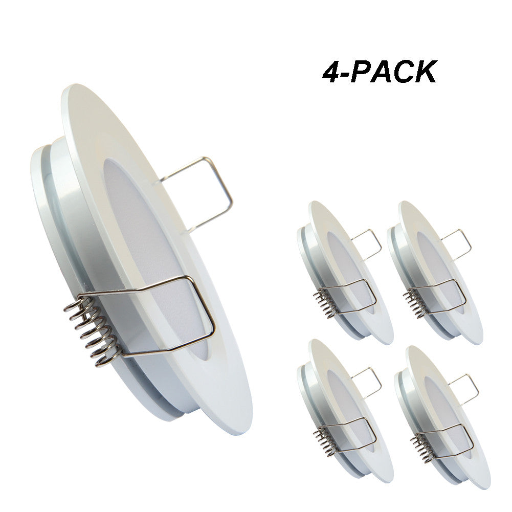 12V LED Puck Light RV Boat Led Recessed Ceiling Light 4 Pieces - Super Slim Full Aluminum