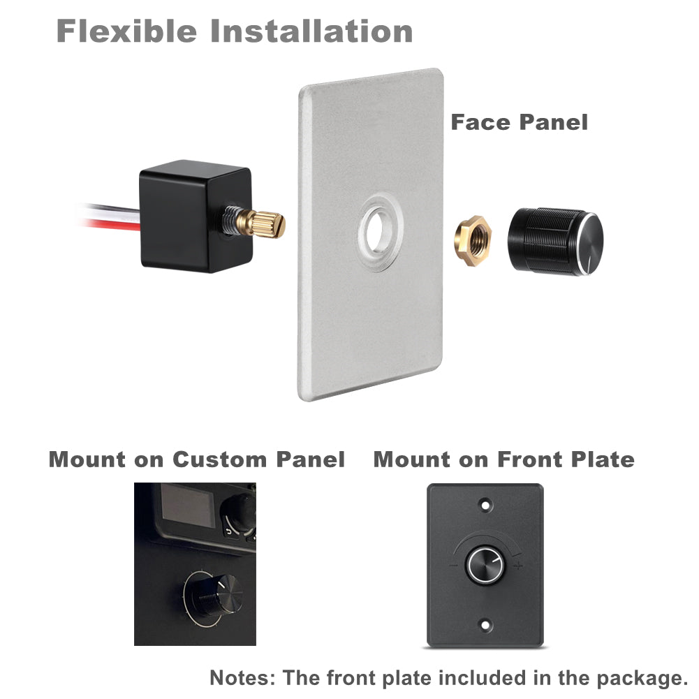 12V Dimmer Switch, RV Light High Side PWM Dimming Switch for Boat Van Truck Cars, Works with Dimmable LED Light