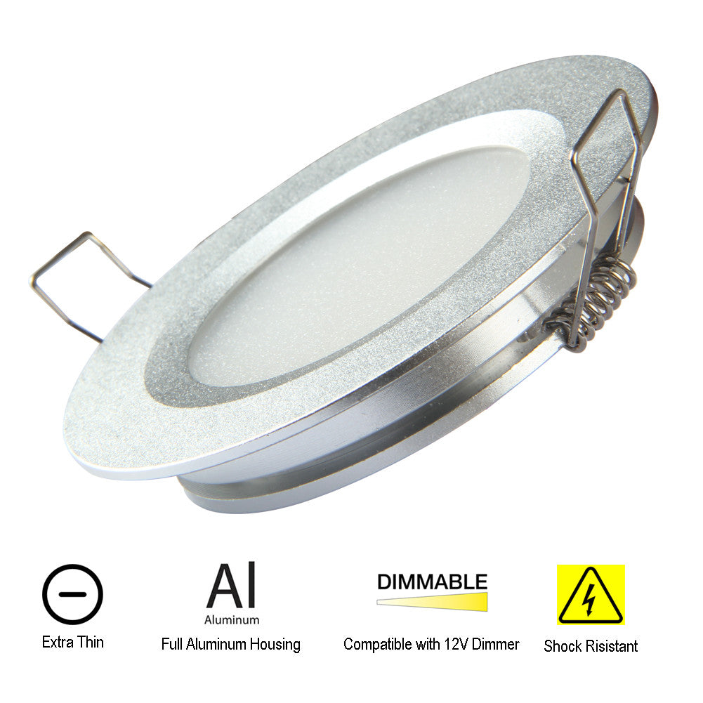 12V LED Puck Light RV Boat Led Recessed Ceiling Light 4 Pieces - Super Slim Full Aluminum