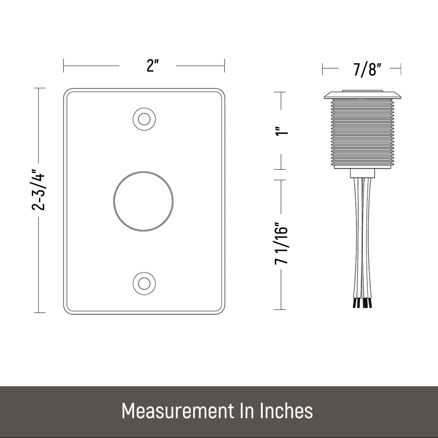 12V PWM Dual-mode Dimmer Switch Push Button Dimmer Full Aluminum, DC12V 6A (Note:Works with acegoo 12V Bi-color Puck Lights)