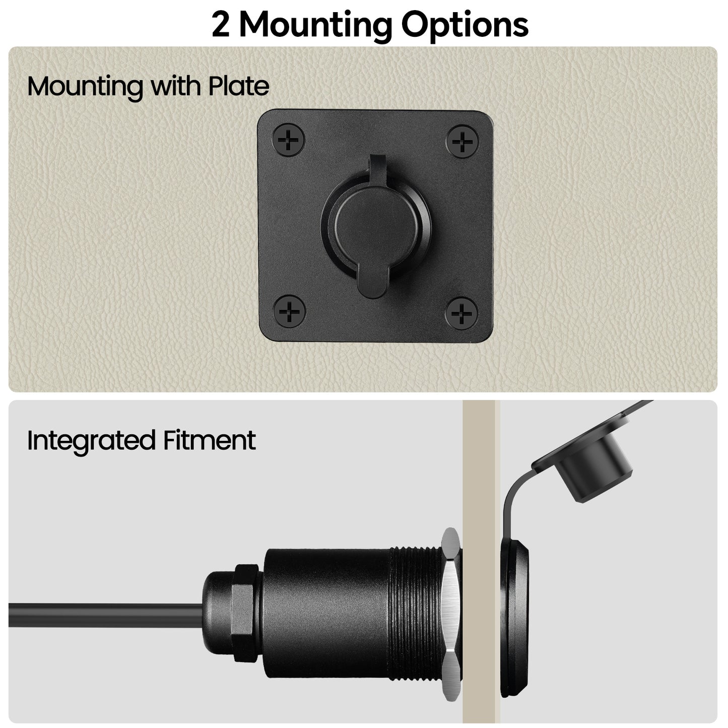 Waterproof Wall Socket Passthrough for Starlink Mini, Aluminum DC 5.5 x 2.1 Female Power Connector Outlet