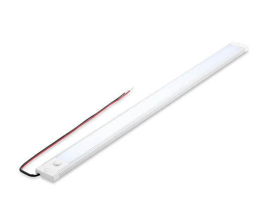 RV Boat Dimmable Under Cabinet LED Lighting 12V Linear Light Bar with Integral Dimming Switch & Red Light, Screw Mount Hard-wired CRI90+ 20 Inches