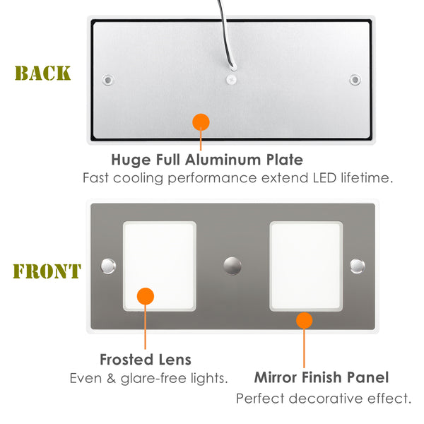 Acegoo RV Dimmable Ceiling Dome Light 12V Acrylic LED Panel Light for Motorhome Travel Trailer Fifth Wheel Camper Truck Interior Ceiling Kitchen Dinette Lighting 6W 560 Lumen